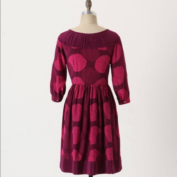 Girls from Savoy Silk Purple Flowers dress - Picture 2 of 4